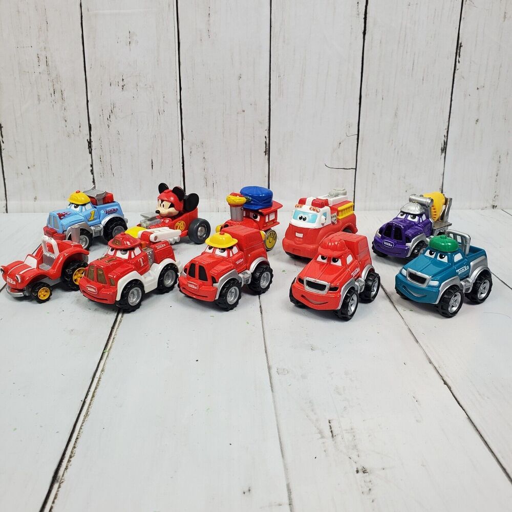 Lot Of 8 Kids Toy Cars Tonka Lil Chuck & Friends Diecast Maisto Mickey Mouse GUC